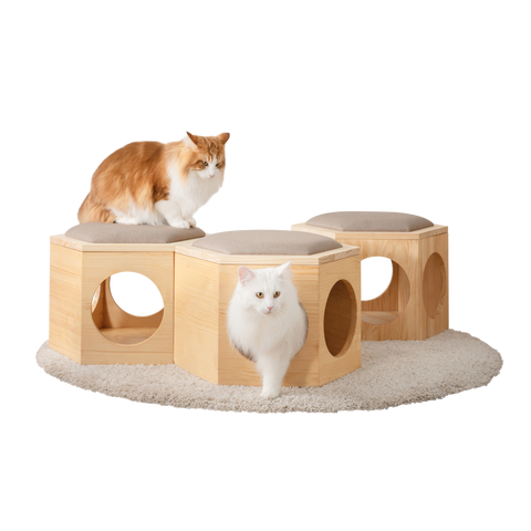 MYZOO マイズー 六角ハウス スツール ローテーブル キャットウォーク
