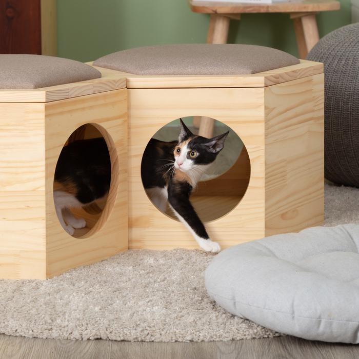 MYZOO マイズー 六角ハウス スツールセット ローテーブル 3個セット