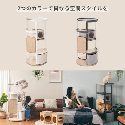 MYZOO マイズー LOOP TOWER ループタワー スパイラルキャットタワー