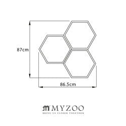 MYZOO マイズー キャットウォークセット 六角ハウス ブラック3個+六角ハウスカバー